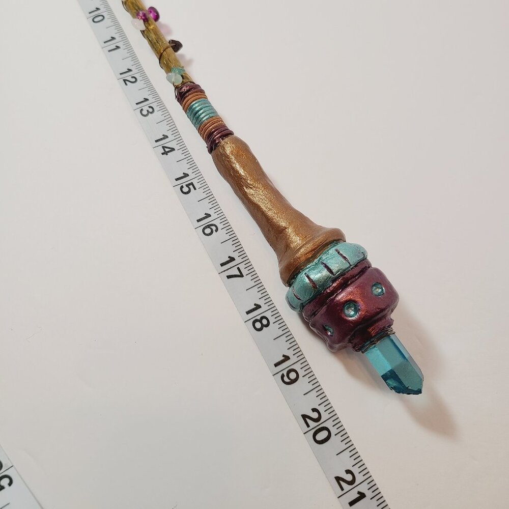Handcrafted Wand – Whittled Poplar & Crystal Wand by Joan Santoro - Picture 6 of 6